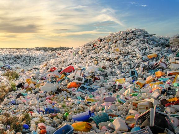 photo of plastic rubbish mountain